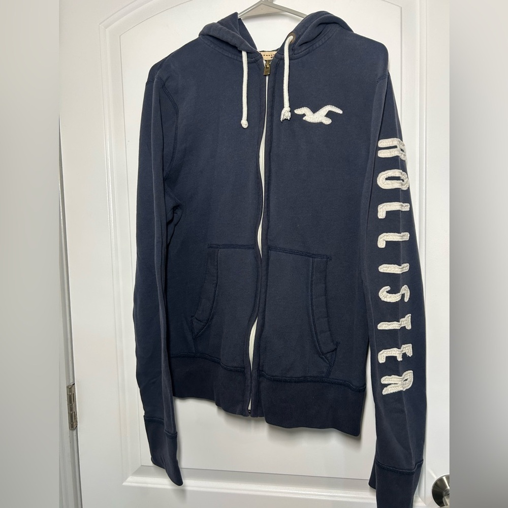 Vintage Y2K 90s Hollister Co California zip up Hooded Jacket size medium